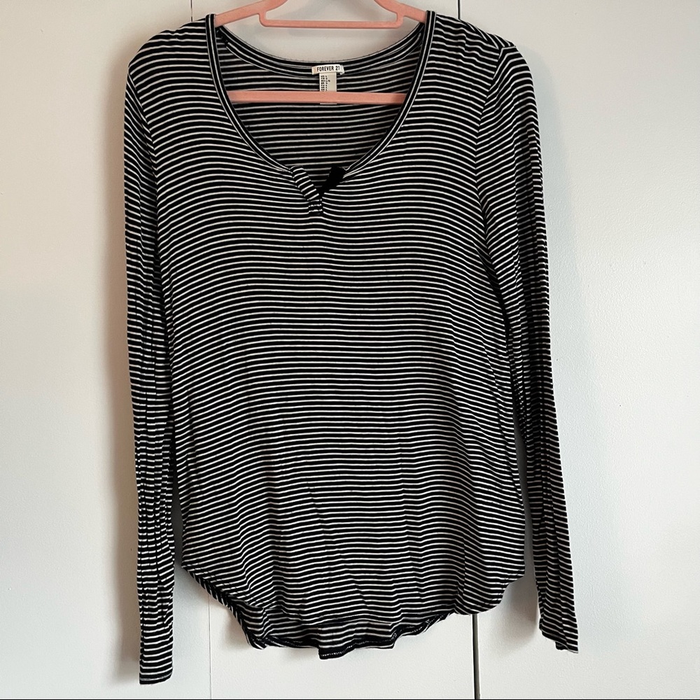 Forever 21 striped long sleeve top